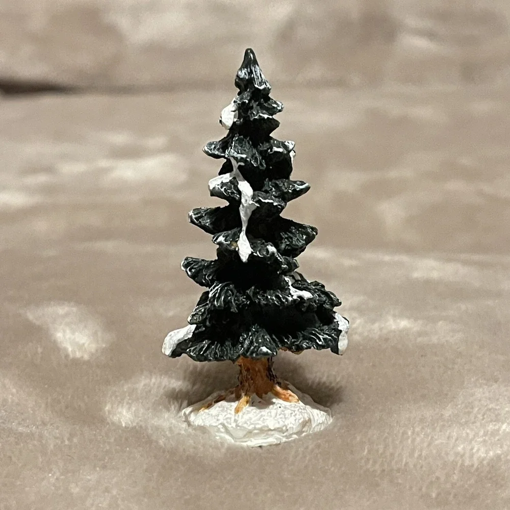 Lemax Christmas Village‎ Town Resin Evergreen Pine Trees Dept 56 Miniature